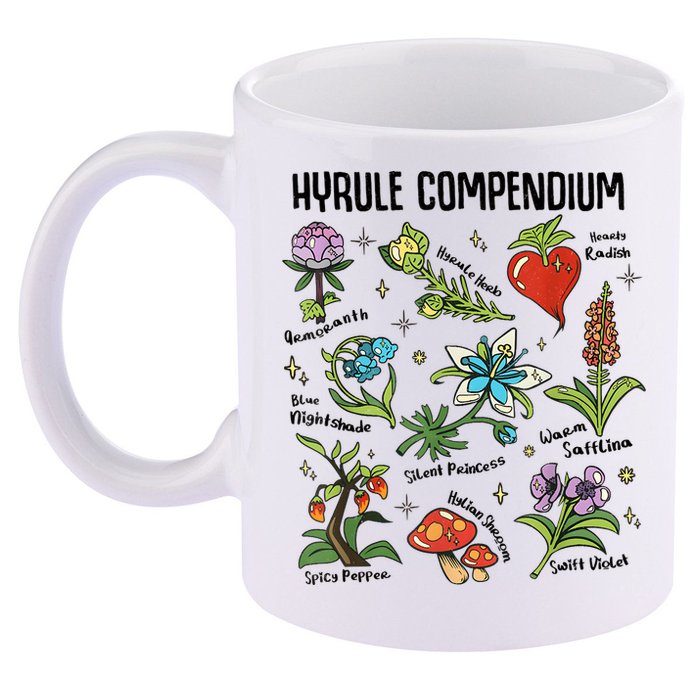 Hyrule Compendium Hyrule Floral Plants 11oz C Handle Ceramic Mug