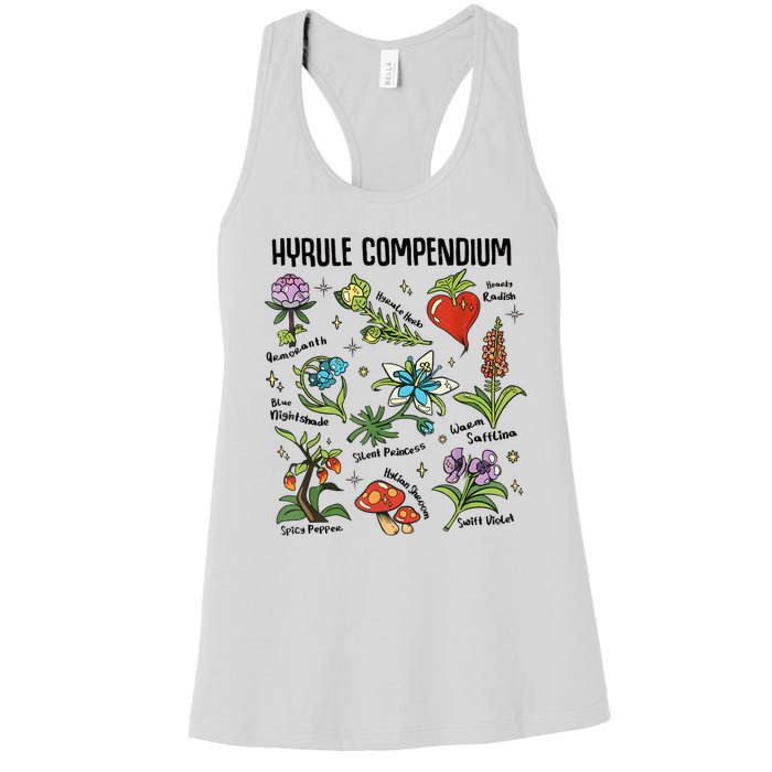 Hyrule Compendium Hyrule Floral Plants Women's Racerback Tank