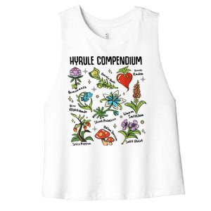 Hyrule Compendium Hyrule Floral Plants Women's Racerback Cropped Tank