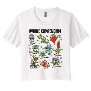 Hyrule Compendium Hyrule Floral Plants Women's Crop Top Tee