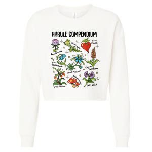 Hyrule Compendium Hyrule Floral Plants Cropped Pullover Crew