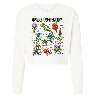 Hyrule Compendium Hyrule Floral Plants Cropped Pullover Crew