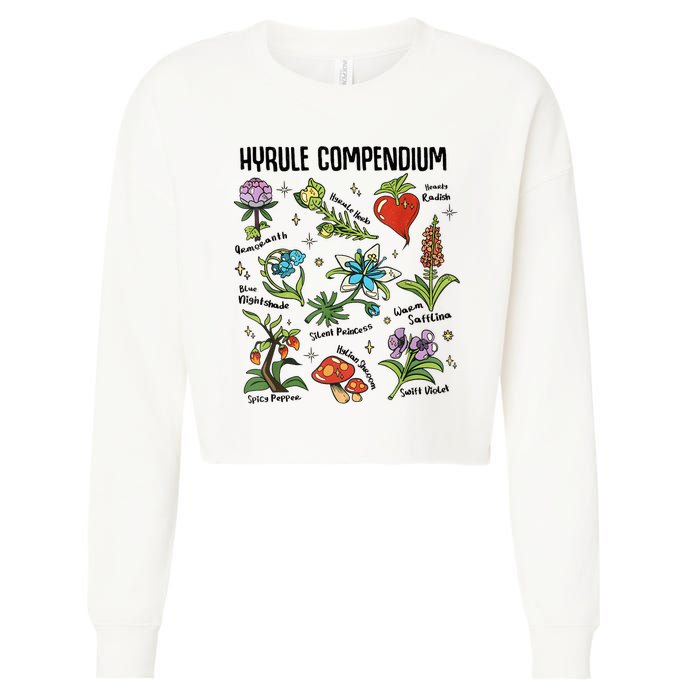 Hyrule Compendium Hyrule Floral Plants Cropped Pullover Crew