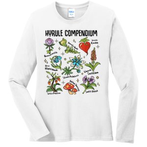 Hyrule Compendium Hyrule Floral Plants Ladies Long Sleeve Shirt