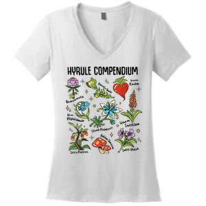 Hyrule Compendium Hyrule Floral Plants Women's V-Neck T-Shirt