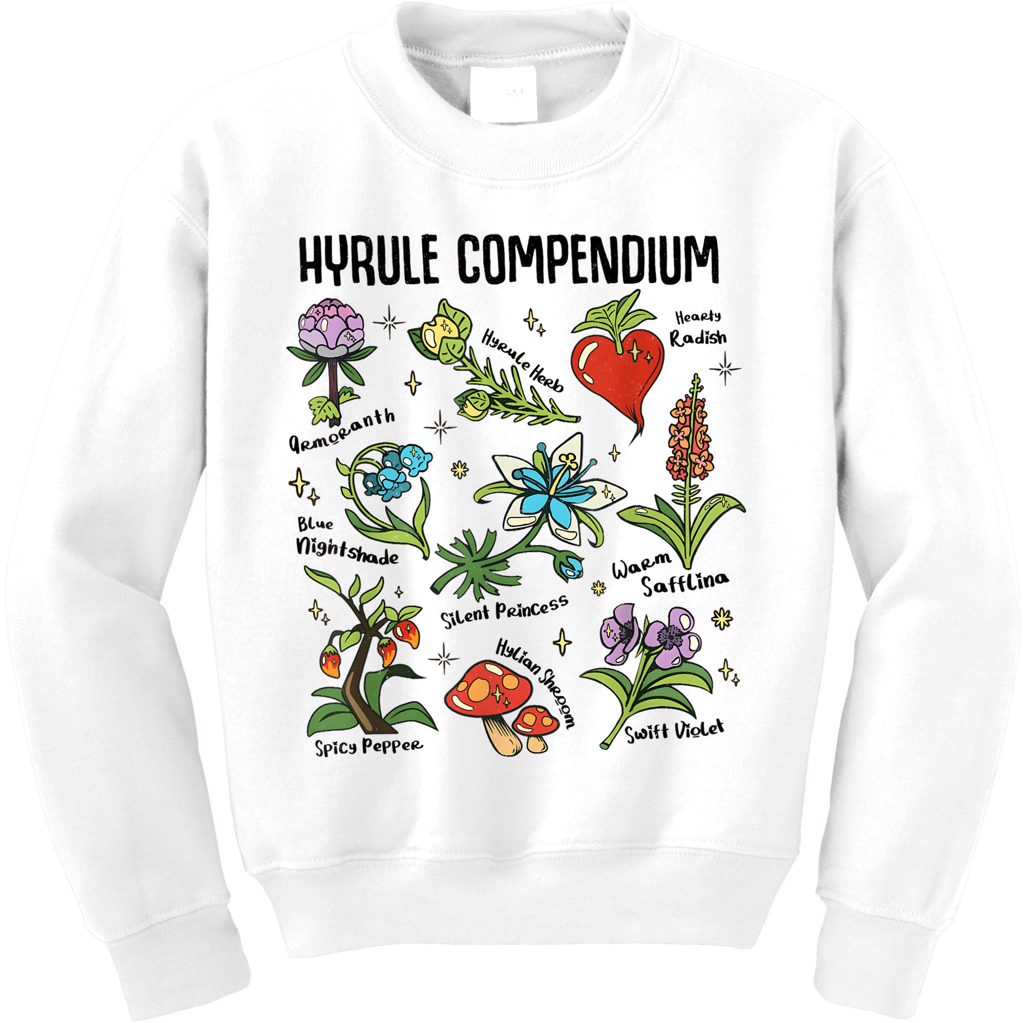 Hyrule Compendium Hyrule Floral Plants Kids Sweatshirt