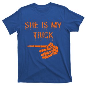 Halloween Couple Husband Costume She Is My Trick Meaningful Gift T-Shirt