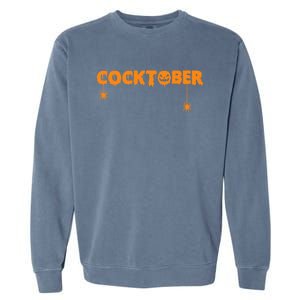 Happy Cocktober Halloween Costume Funny Halloween Garment-Dyed Sweatshirt