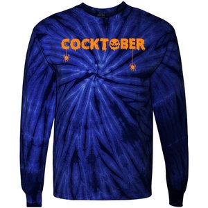 Happy Cocktober Halloween Costume Funny Halloween Tie-Dye Long Sleeve Shirt