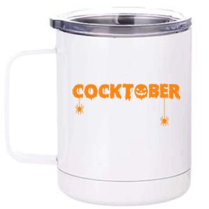 Happy Cocktober Halloween Costume Funny Halloween 12 oz Stainless Steel Tumbler Cup