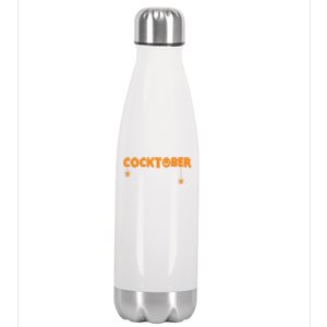 Happy Cocktober Halloween Costume Funny Halloween Stainless Steel Insulated Water Bottle