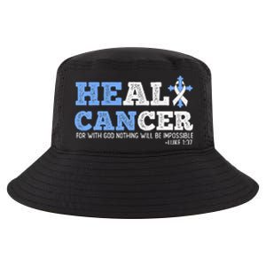 He Can Heal Cancer Lung Cancer Awareness Christian Religious Cool Comfort Performance Bucket Hat