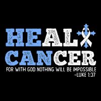 He Can Heal Cancer Lung Cancer Awareness Christian Religious Cooling Performance Crew T-Shirt