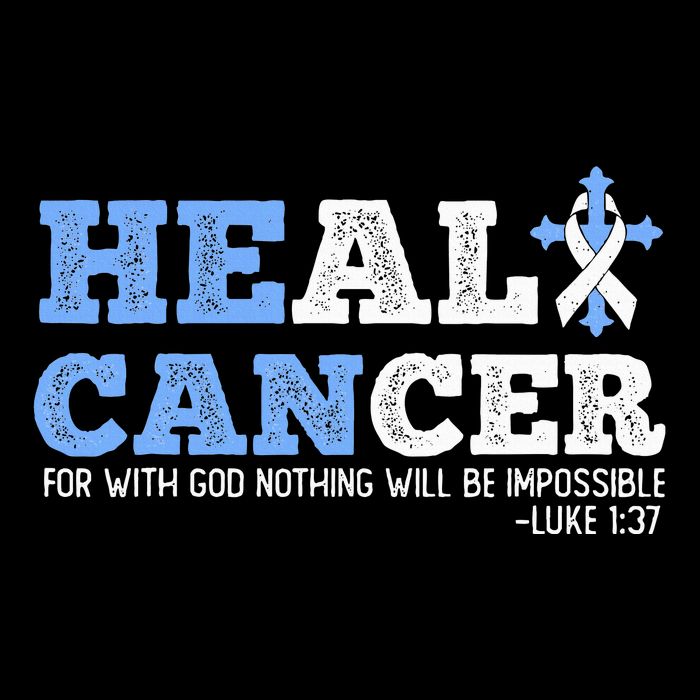 He Can Heal Cancer Lung Cancer Awareness Christian Religious Cooling Performance Crew T-Shirt