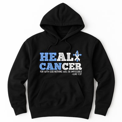 He Can Heal Cancer Lung Cancer Awareness Christian Religious Hoodie