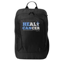 He Can Heal Cancer Lung Cancer Awareness Christian Religious City Backpack