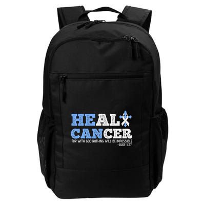 He Can Heal Cancer Lung Cancer Awareness Christian Religious Backpack