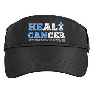 He Can Heal Cancer Lung Cancer Awareness Christian Religious Adult Drive Performance Visor