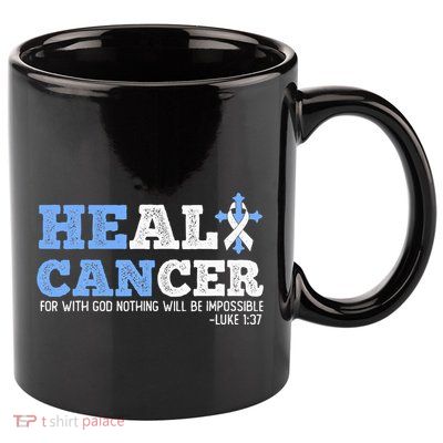He Can Heal Cancer Lung Cancer Awareness Christian Religious 11oz C Handle Ceramic Mug