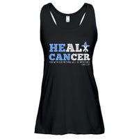 He Can Heal Cancer Lung Cancer Awareness Christian Religious Ladies Essential Flowy Tank