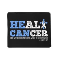 He Can Heal Cancer Lung Cancer Awareness Christian Religious Mousepad