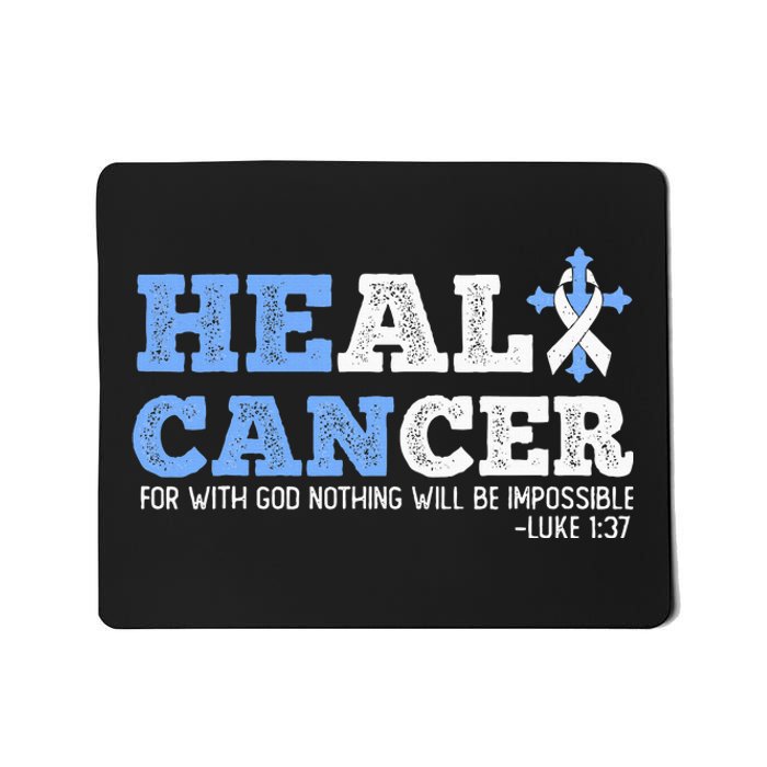 He Can Heal Cancer Lung Cancer Awareness Christian Religious Mousepad