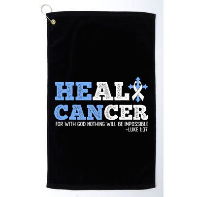 He Can Heal Cancer Lung Cancer Awareness Christian Religious Golf Towel