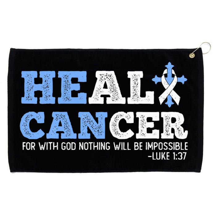 He Can Heal Cancer Lung Cancer Awareness Christian Religious Grommeted Golf Towel