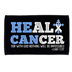 He Can Heal Cancer Lung Cancer Awareness Christian Religious Microfiber Hand Towel