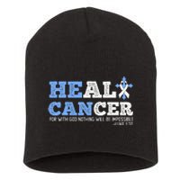 He Can Heal Cancer Lung Cancer Awareness Christian Religious Short Acrylic Beanie