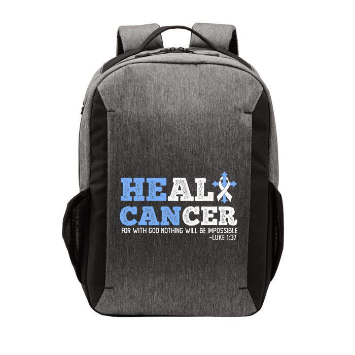 He Can Heal Cancer Lung Cancer Awareness Christian Religious Vector Backpack
