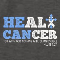 He Can Heal Cancer Lung Cancer Awareness Christian Religious Vector Backpack