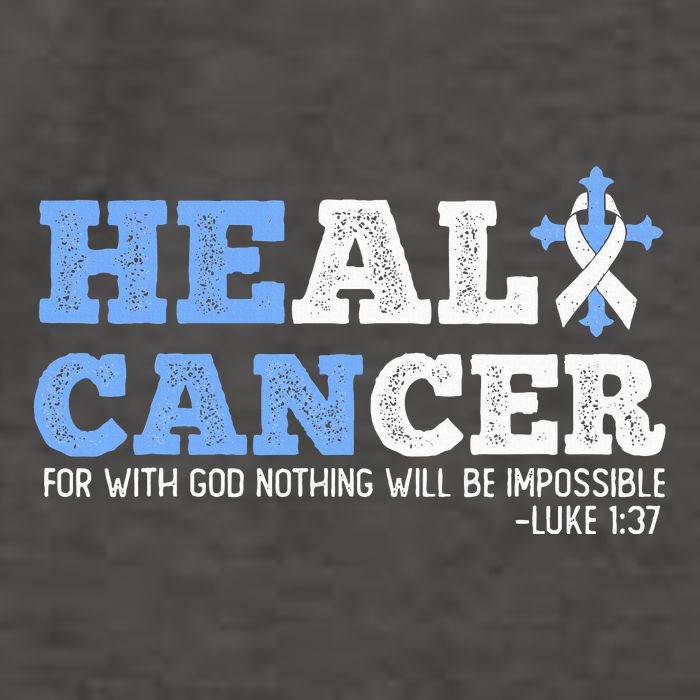 He Can Heal Cancer Lung Cancer Awareness Christian Religious Vector Backpack