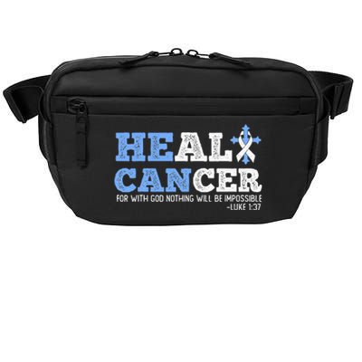 He Can Heal Cancer Lung Cancer Awareness Christian Religious Crossbody Pack