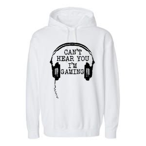 Headset CanT Hear You IM Gaming Garment-Dyed Fleece Hoodie