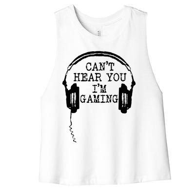 Headset CanT Hear You IM Gaming Women's Racerback Cropped Tank