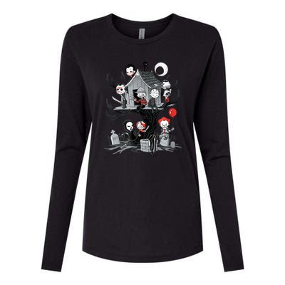 Horror Clubhouse Womens Cotton Relaxed Long Sleeve T-Shirt