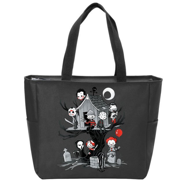 Horror Clubhouse Zip Tote Bag