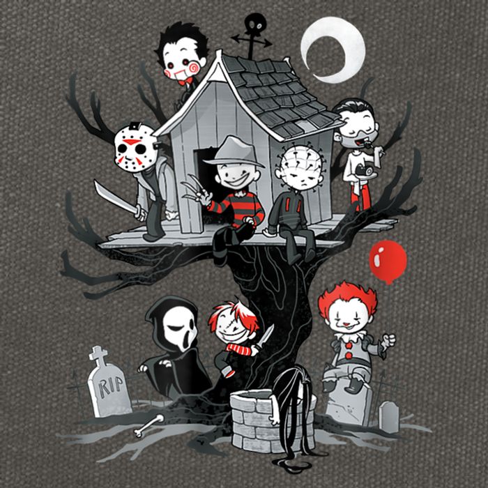 Horror Clubhouse Cotton Canvas Backpack