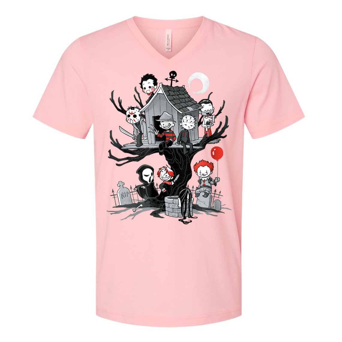 Horror Clubhouse V-Neck T-Shirt
