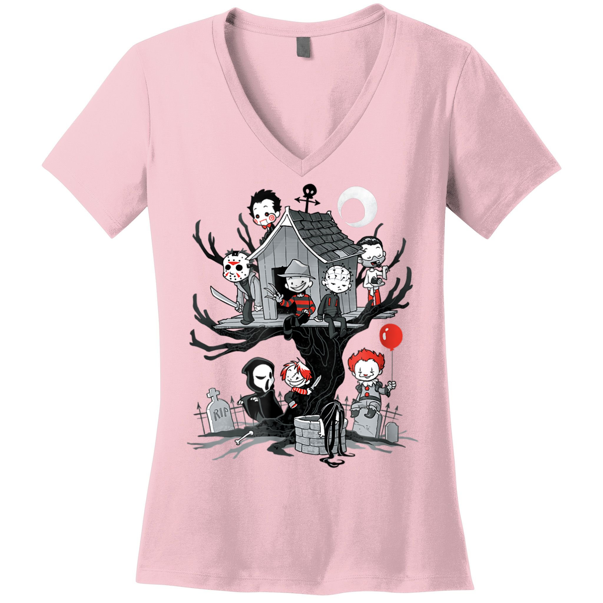 Horror Clubhouse Women's V-Neck T-Shirt