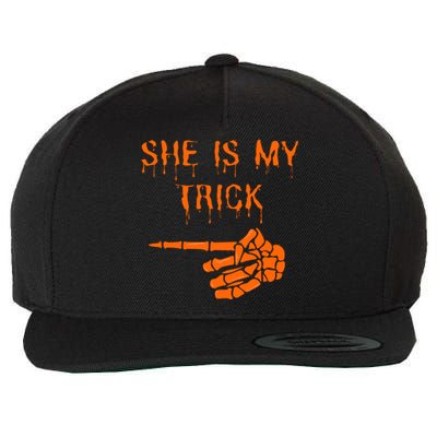 Halloween Couple Husband Costume She Is My Trick Cool Gift Wool Snapback Cap