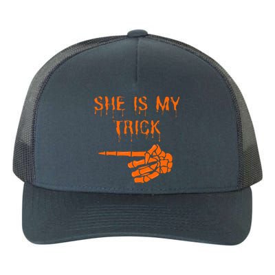 Halloween Couple Husband Costume She Is My Trick Cool Gift Yupoong Adult 5-Panel Trucker Hat