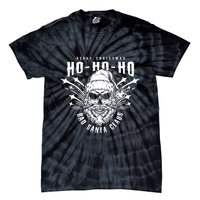 Heavy Christmas Ho Ho Ho Bad Santa Club Heavy Metal Tie-Dye T-Shirt