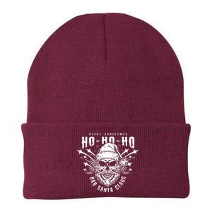 Heavy Christmas Ho Ho Ho Bad Santa Club Heavy Metal Knit Cap Winter Beanie