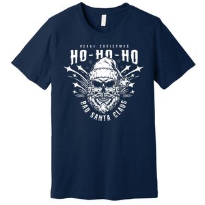 Heavy Christmas Ho Ho Ho Bad Santa Club Heavy Metal Premium T-Shirt