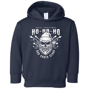 Heavy Christmas Ho Ho Ho Bad Santa Club Heavy Metal Toddler Hoodie