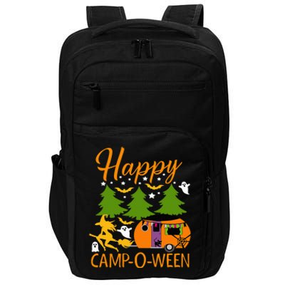 Happy CampOWeen Halloween Camping Camper Impact Tech Backpack