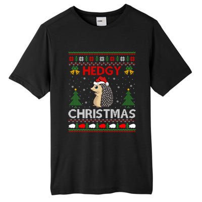 Hedgy Christmas Hedgehog Gift Ugly Hedgehog Christmas Funny Gift Tall Fusion ChromaSoft Performance T-Shirt