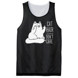 Humor Cat Hair Everywhere Don't Care Mesh Reversible Basketball Jersey Tank